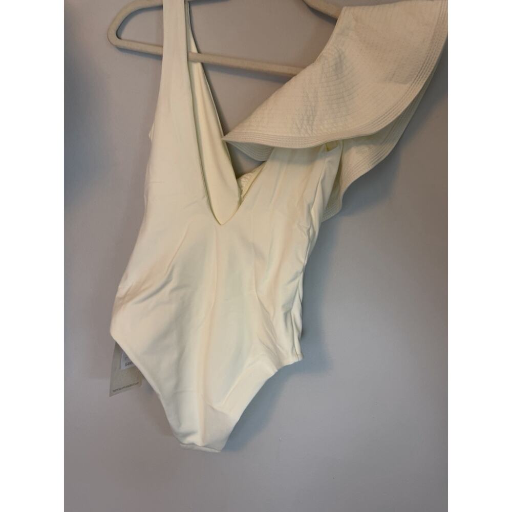 Johanna Ortiz Ruffled One Piece Swimsuit Ecru Sz Small NWT $495 - Picture 11 of 16